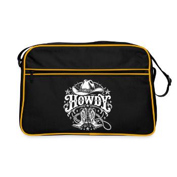 Howdy Western - Retro Tasche - Schwarz/Gold - Vorne