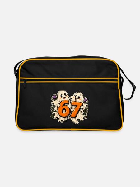 67 Geisterduo - Retro Tasche - Schwarz/Gold