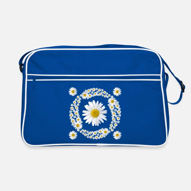 Gänseblümchen Margeriten Blumenmuster Blüte blumig Retro Tasche