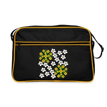 Floral Vine Blossom Floral Floral Pattern - Retro Bag - black/gold - Front