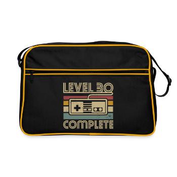 Niveau 30 Complete 30 anniversaire Gamer 30 ans - Sac Retro - noir/or - Devant