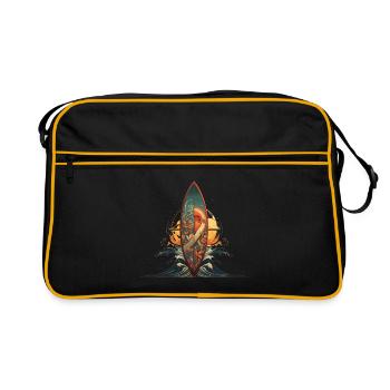 Planche de surf Shared Sea Artwork Surfing - Sac Retro - noir/or - Devant