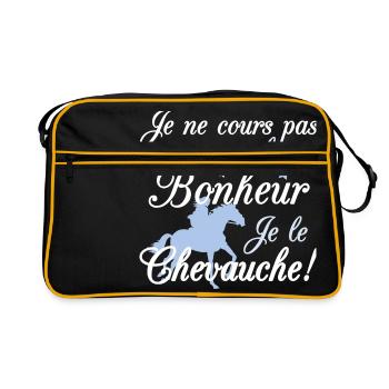 Cheval - le bonheur - Sac Retro - noir/or - Devant