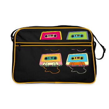 Musikkassette Compact Cassette Magnettonband Retro - Retro Tasche - Schwarz/Gold - Vorne