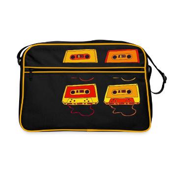 Musikkassette Compact Cassette Magnettonband Retro - Retro Tasche - Schwarz/Gold - Vorne