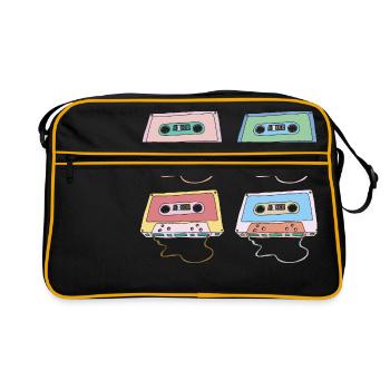 Musikkassette Compact Cassette Magnettonband Retro - Retro Tasche - Schwarz/Gold - Vorne