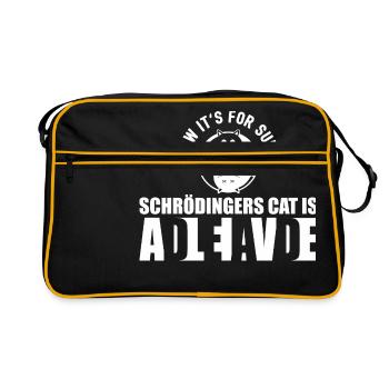 Schrodingers Cat Dead Alive Nerd Gift - Retro Bag - black/gold - Front