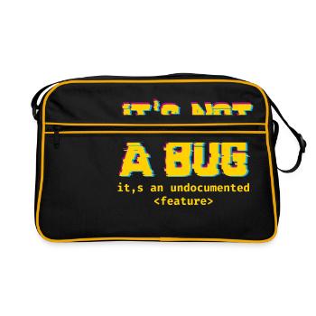 Es ist nicht eine Wanze, es ist eine nicht dokumentierte Funktion - Retro Tasche - Schwarz/Gold - Vorne