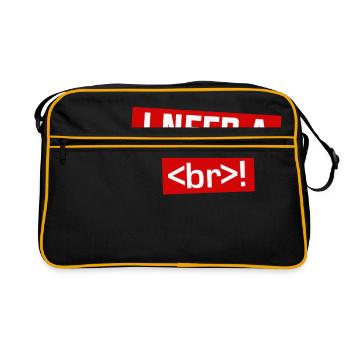 i need a beer alias an html br - Retro Bag - black/gold - Front