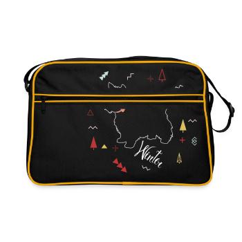 WINTER DOG COLLECTION - Retro Bag - black/gold - Front