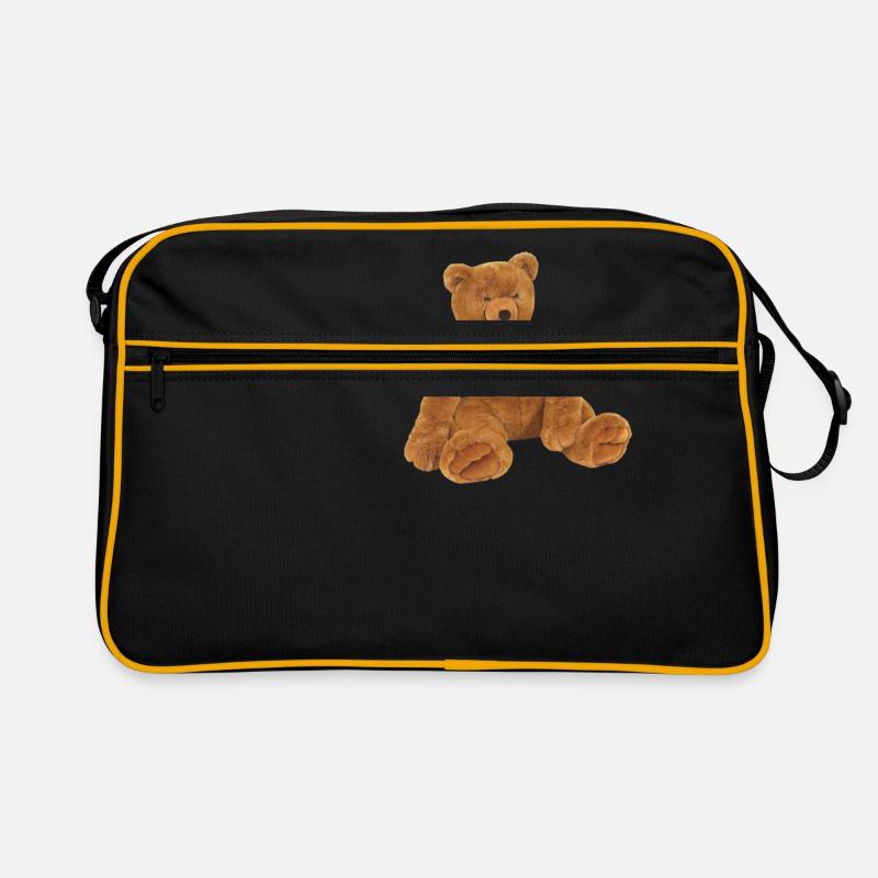 Teddy bear on the TShirt as a gift Gift idea Retro Bag