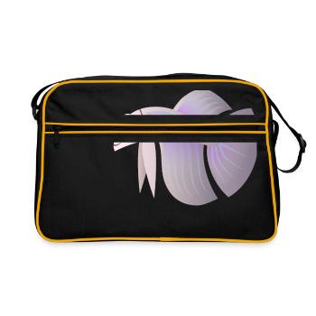 fish fish animal tiere1415 - Retro Tasche - Schwarz/Gold - Vorne