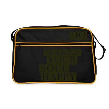 Do What Makes Your Soul Happy - Retro Bag - black/gold - Front