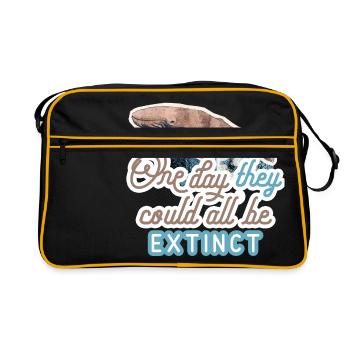 Baleine - le dernier moment à voir - Sac Retro - noir/or - Devant
