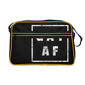 Gay AF As Fuck Gay Gay Shirt Gift - Retro Bag - black/gold - Front