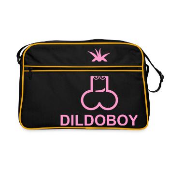 Gode boy Vibromasseur Sexe Idée de cadeau - Sac Retro - noir/or - Devant