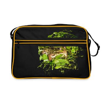 Sois courageux et pas une grenouille terrifiante - Sac Retro - noir/or - Devant