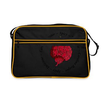 Carolina Reaper Chili Piment Piment Épicé Chaud - Sac Retro - noir/or - Devant
