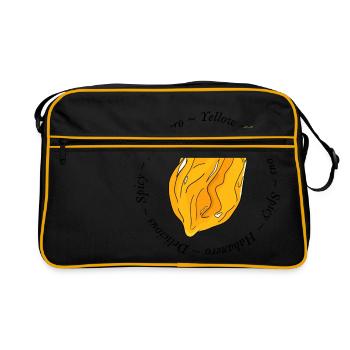 Habanero Piment Jaune Piment Jaune Épicé Jaune - Sac Retro - noir/or - Devant