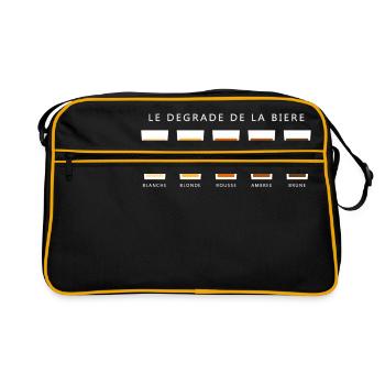 Biere degrade beer gradient (dd) - Retro Tasche - Schwarz/Gold - Vorne