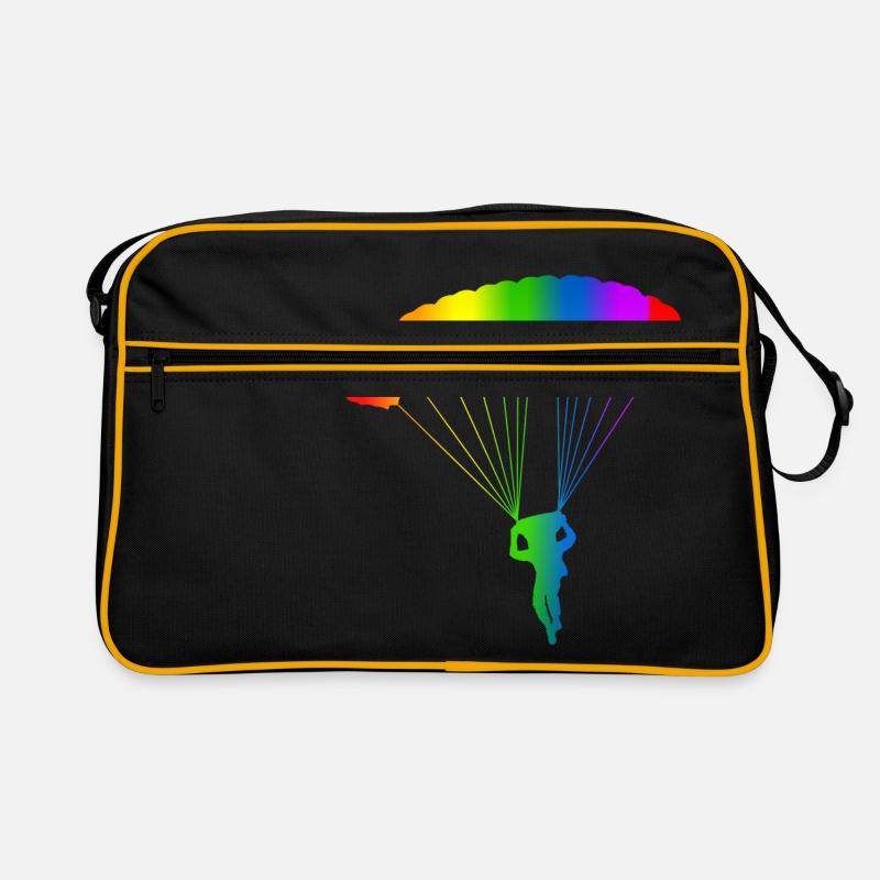 Bunter Fallschirm Regenbogen Retro Tasche