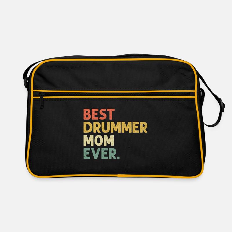 Beste Schlagzeuger-Mutter aller Zeiten Schlagzeug-Trommel-Mutter Retro Tasche