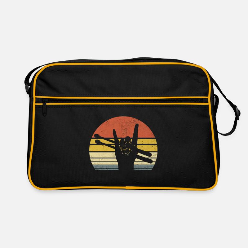 Retro Drummer Drum Music Lover Drumming Retro Bag