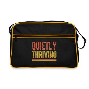 Dictons tranquillement florissants pour les introvertis - Sac Retro - noir/or - Devant
