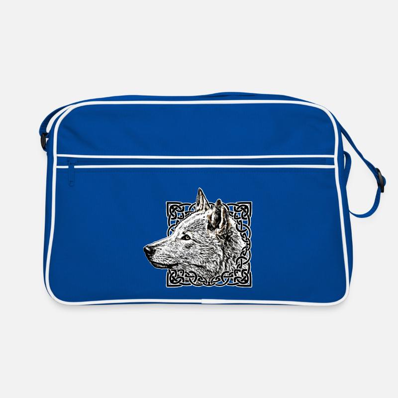 Wolf, grau Retro Tasche