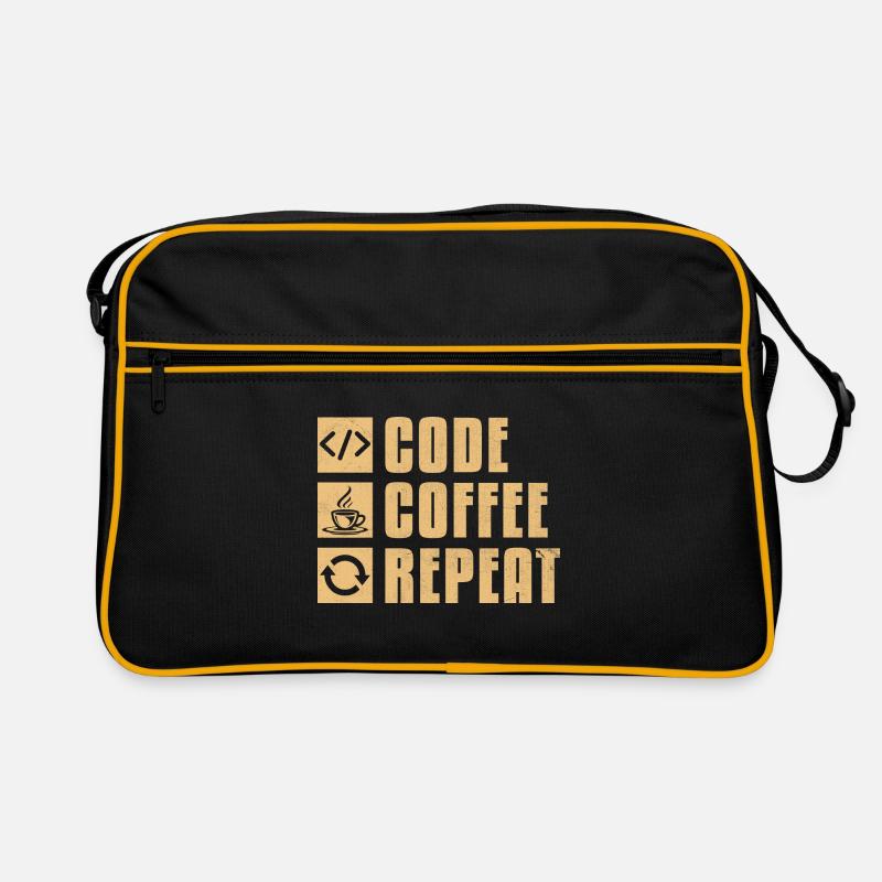 Kaffee-Codierung Programmierer Programmierer Entwickler Nerd Coff Retro Tasche