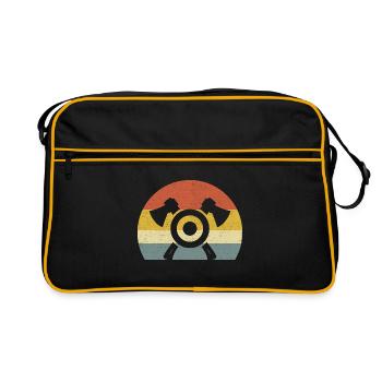 Rétro coucher de soleil hache lancer cible hachette lanceur - Sac Retro - noir/or - Devant