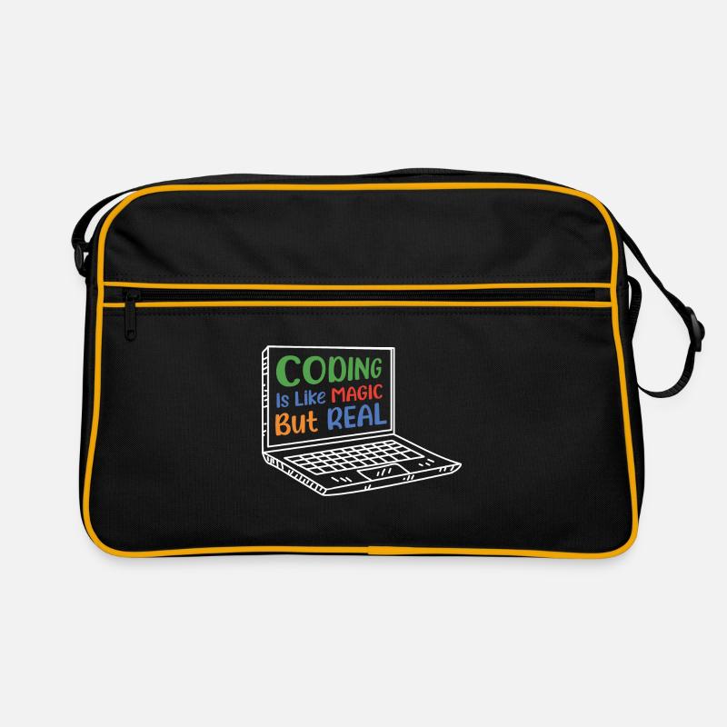 Coding Is Like Magic Coder Programmer Computer Gee Retro Tasche