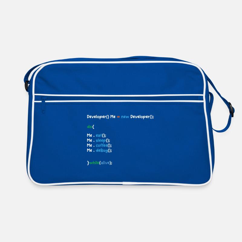 Developer Graphic Coder Programmer Computer Geek P Retro Tasche