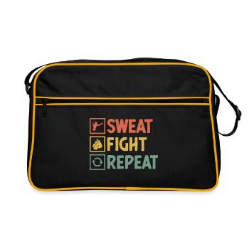 Sweat Fight Répéter Boxer Sports Musculation Gym - Sac Retro - noir/or - Devant