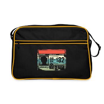 Rétro permis de conduire École de conduite examen Conducteurs - Sac Retro - noir/or - Devant