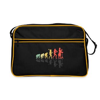 Retro Evolution Musik Lehrer Musikklasse Musiker - Retro Tasche - Schwarz/Gold - Vorne