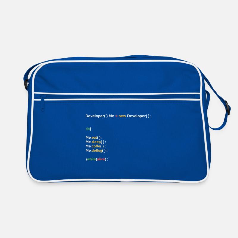 Eat Sleep Code Repeat Coder Programmer Software De Retro Tasche