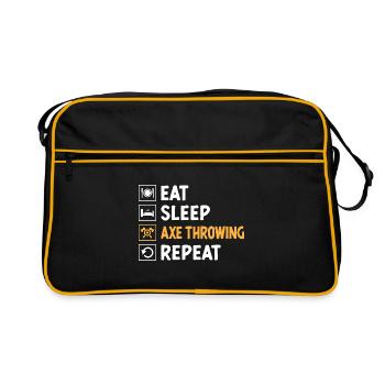 Manger Sleep Lancer de hache Lancer de hachette répété - Sac Retro - noir/or - Devant