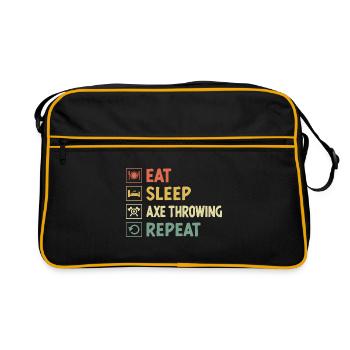 Manger Sleep Lancer de hache Lancer de hachette répété - Sac Retro - noir/or - Devant