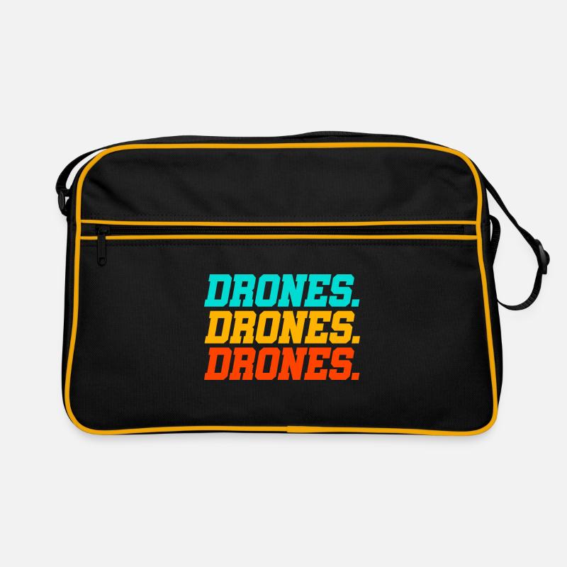 Retro Graphic Drone Flying Quadcopter Pilot RC Dro Retro Bag