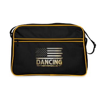 Usa Flag Dancing For Dancing Dancer Choreography - Retro Bag - black/gold - Front