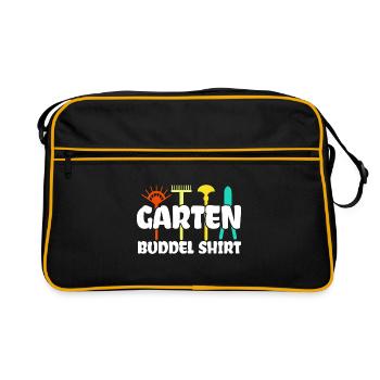 Garten Buddel Shirt Gärtner Gartenbau Gärtnern Gar - Retro Tasche - Schwarz/Gold - Vorne