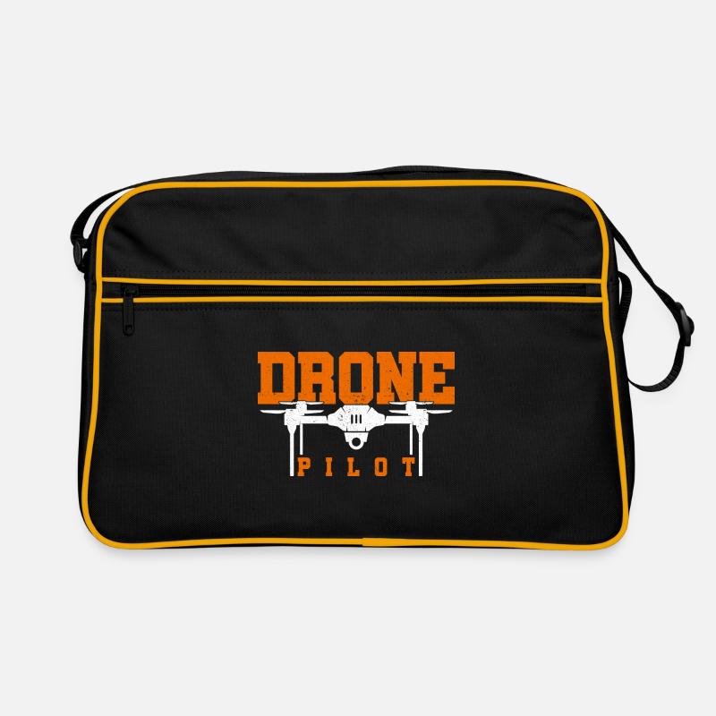 Pilot Graphic Drone Flying Quadcopter Pilot RC Dro Retro Bag