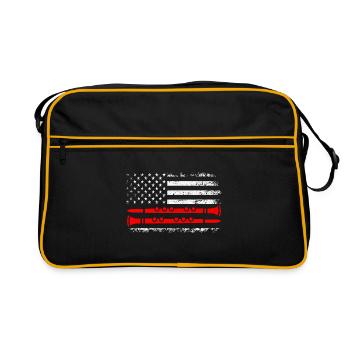 Oboe Player Oboe Basoonist Marching Band Instrumen - Retro Bag - black/gold - Front