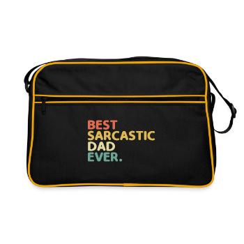 Best Sarcastic Dad Ever Sarcasm Sarcastic - Retro Bag - black/gold - Front