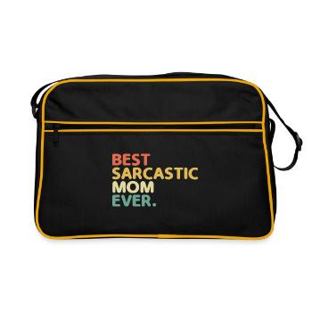 Best Sarcastic Mom Ever Sarcasm Sarcastic - Retro Bag - black/gold - Front