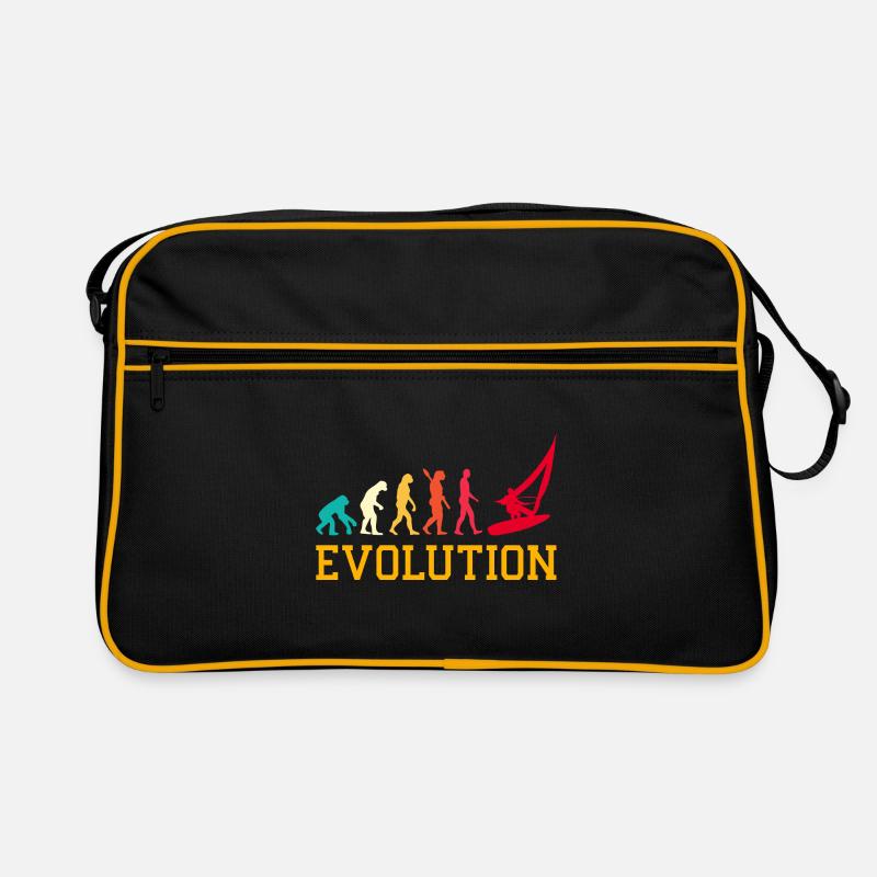 Evolution Graphic Sailboat Captain Sailing Sea Boa Retro Tasche