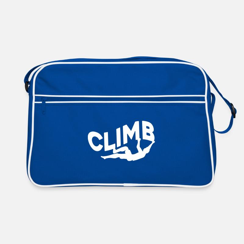Climb Like Sloth Take Your Time design for climber Retro Tasche
