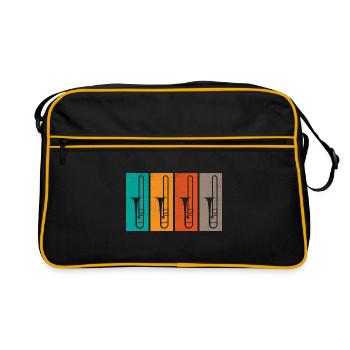 Posaunist Retro Posaunist Marching Band Tro - Retro Tasche - Schwarz/Gold - Vorne