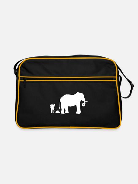 Retro Graphic Animal Keeper Zoo Keeper Animal Love - Retro Tasche - Schwarz/Gold - Vorne